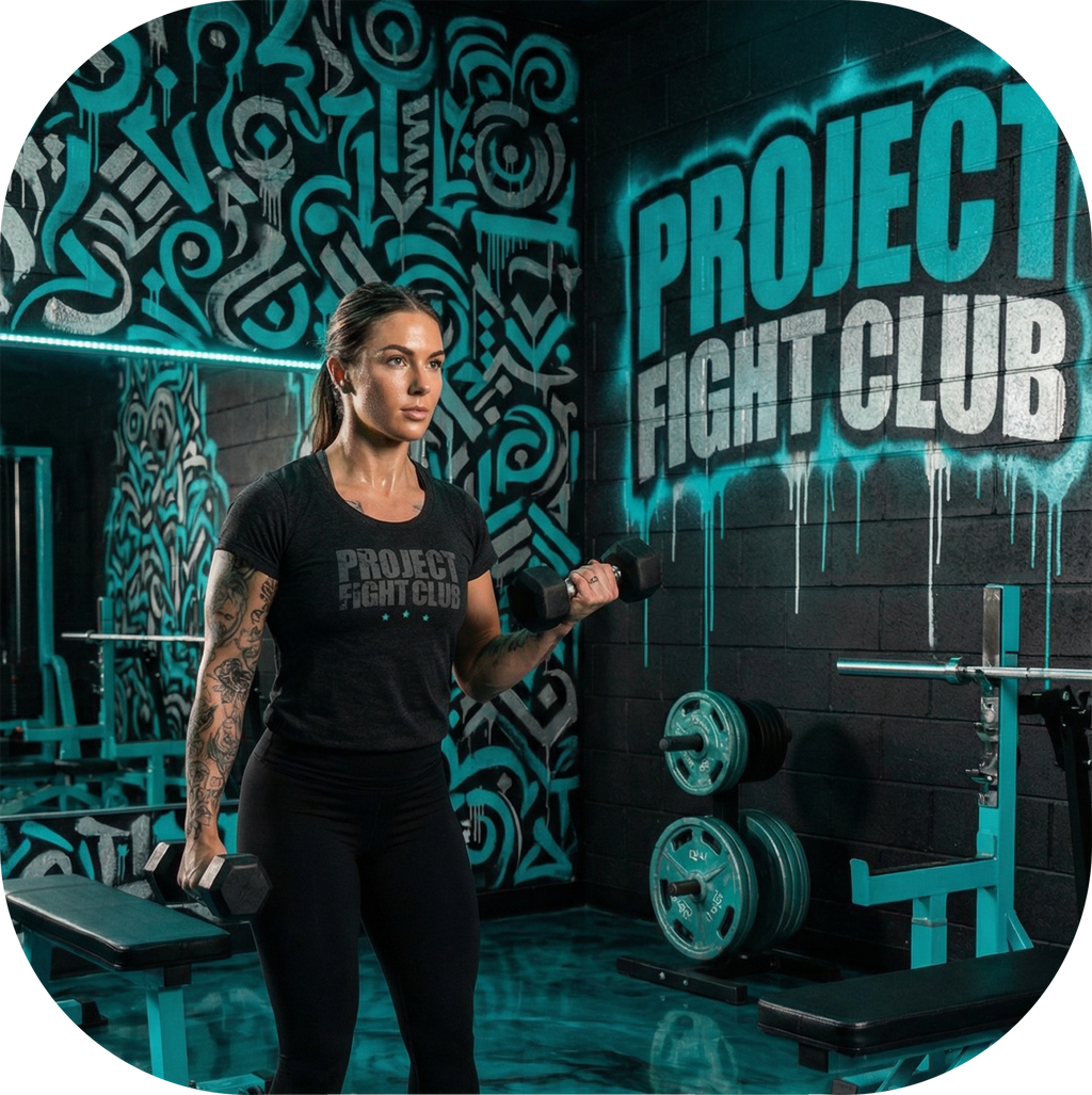 WOMENS BLACK T-SHIRT - FIGHT ADDICTION