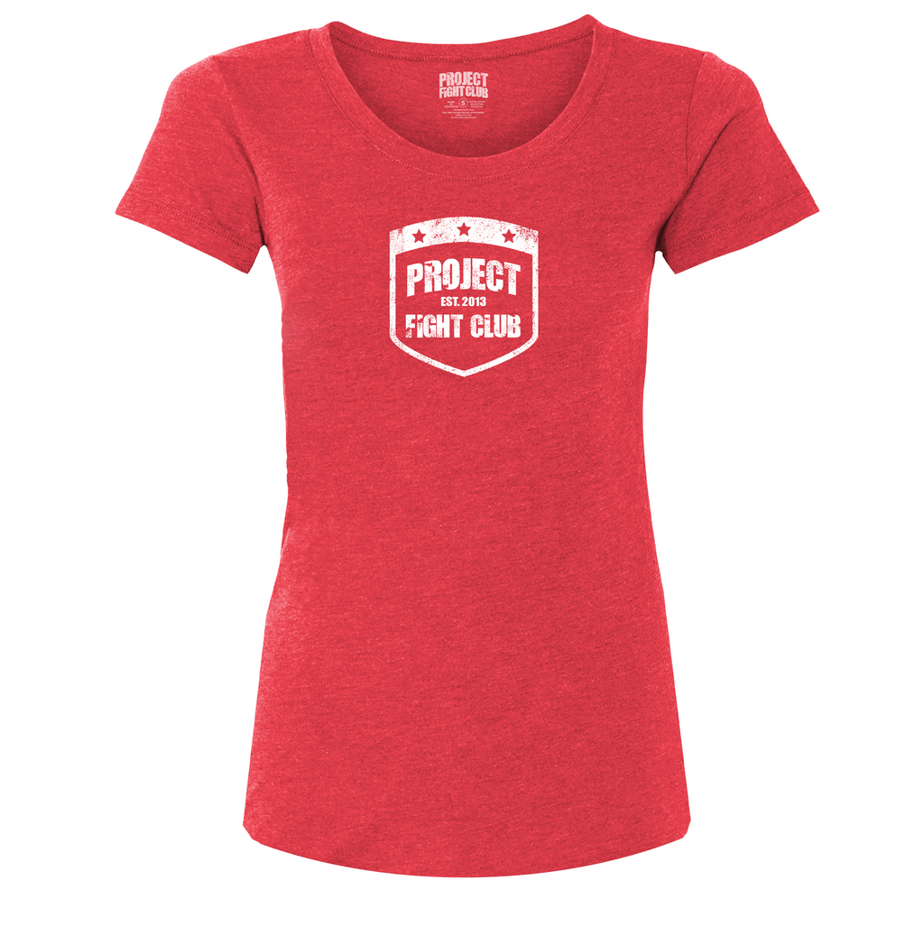 WOMENS RED T-SHIRT - HONOR FIREFIGHTERS & EMTs