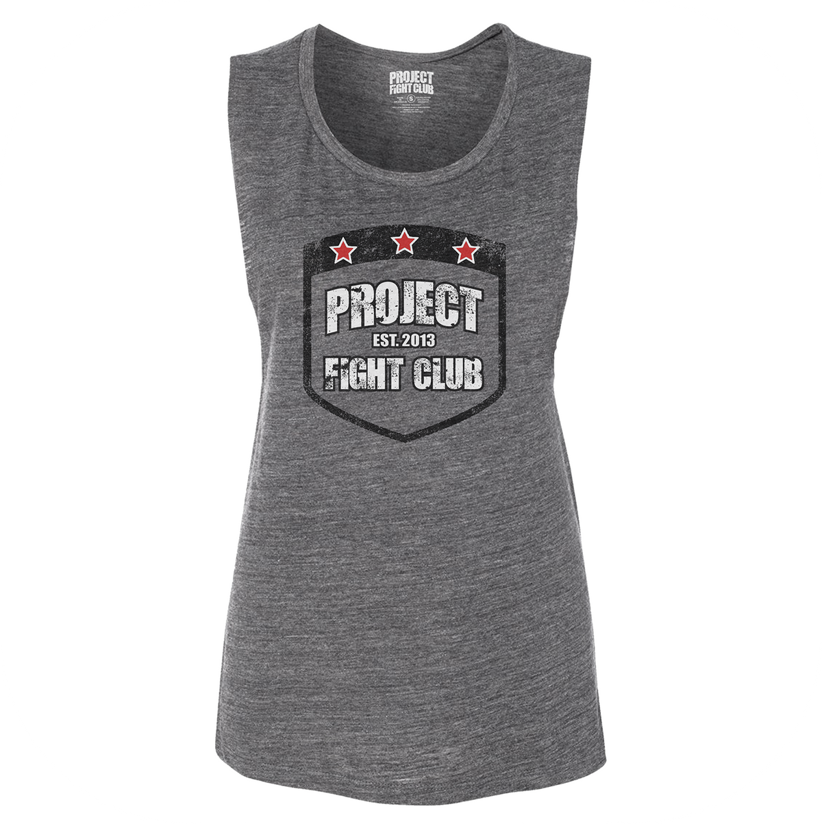 WOMENS DARK GREY MUSCLE TANK #2 - HONOR FIREFIGHTERS & EMTs