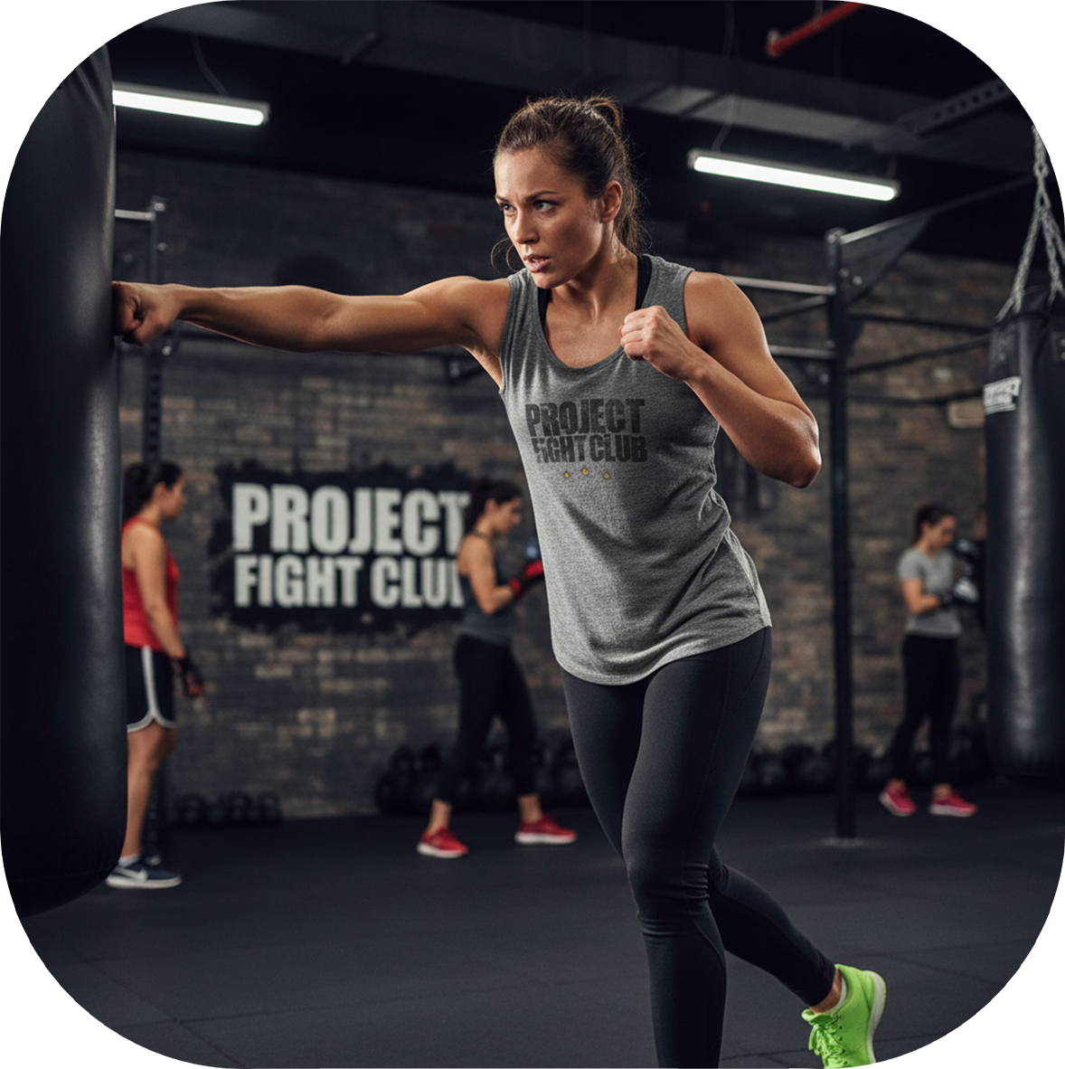 WOMENS DARK GREY MUSCLE TANK - PROTECT ANIMALS & WILDLIFE