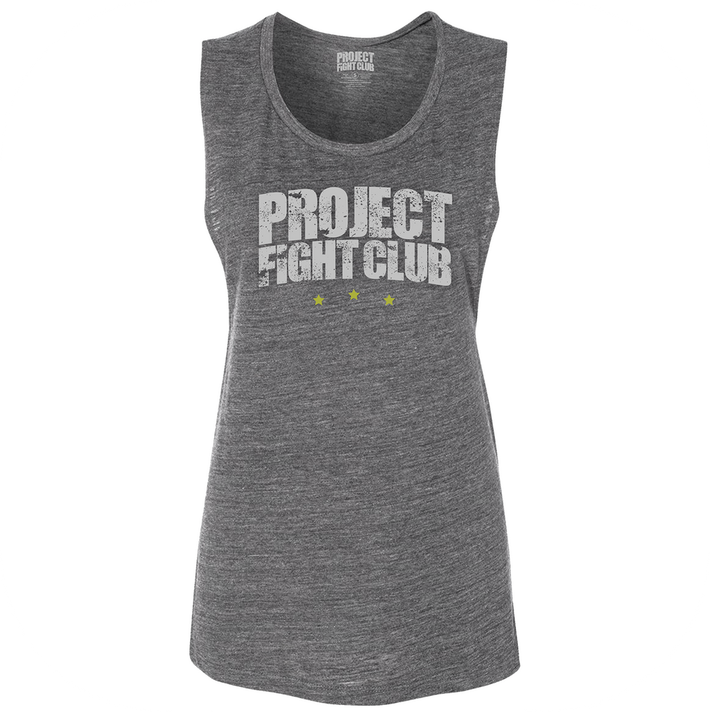 WOMENS ASPHALT MUSCLE TANK - SPREAD CHRISTIANITY