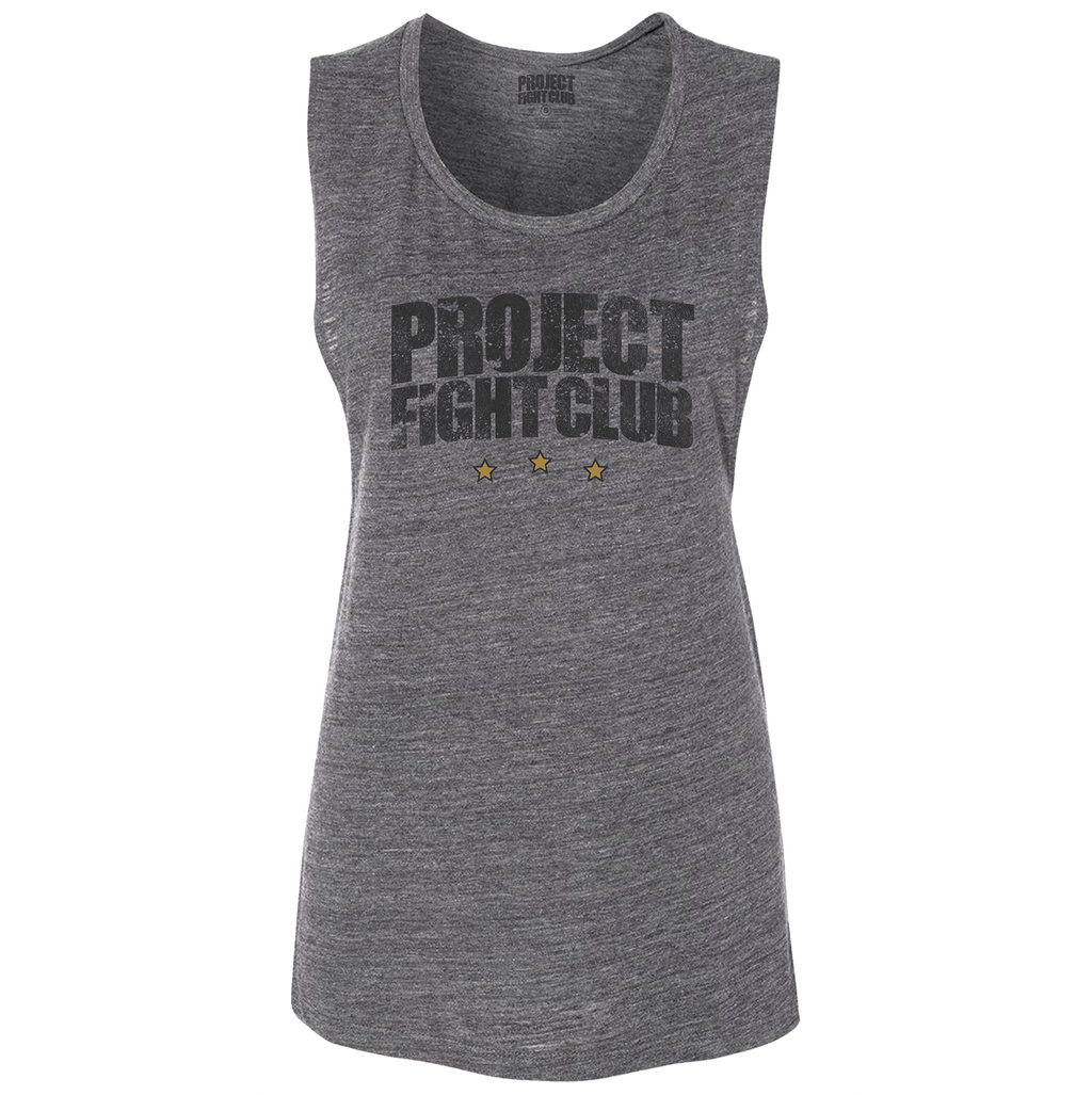 WOMENS DARK GREY MUSCLE TANK - PROTECT ANIMALS & WILDLIFE