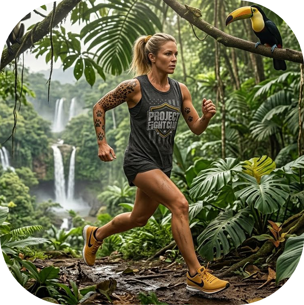 WOMENS BLACK MUSCLE TANK #2 - PROTECT ANIMALS & WILDLIFE
