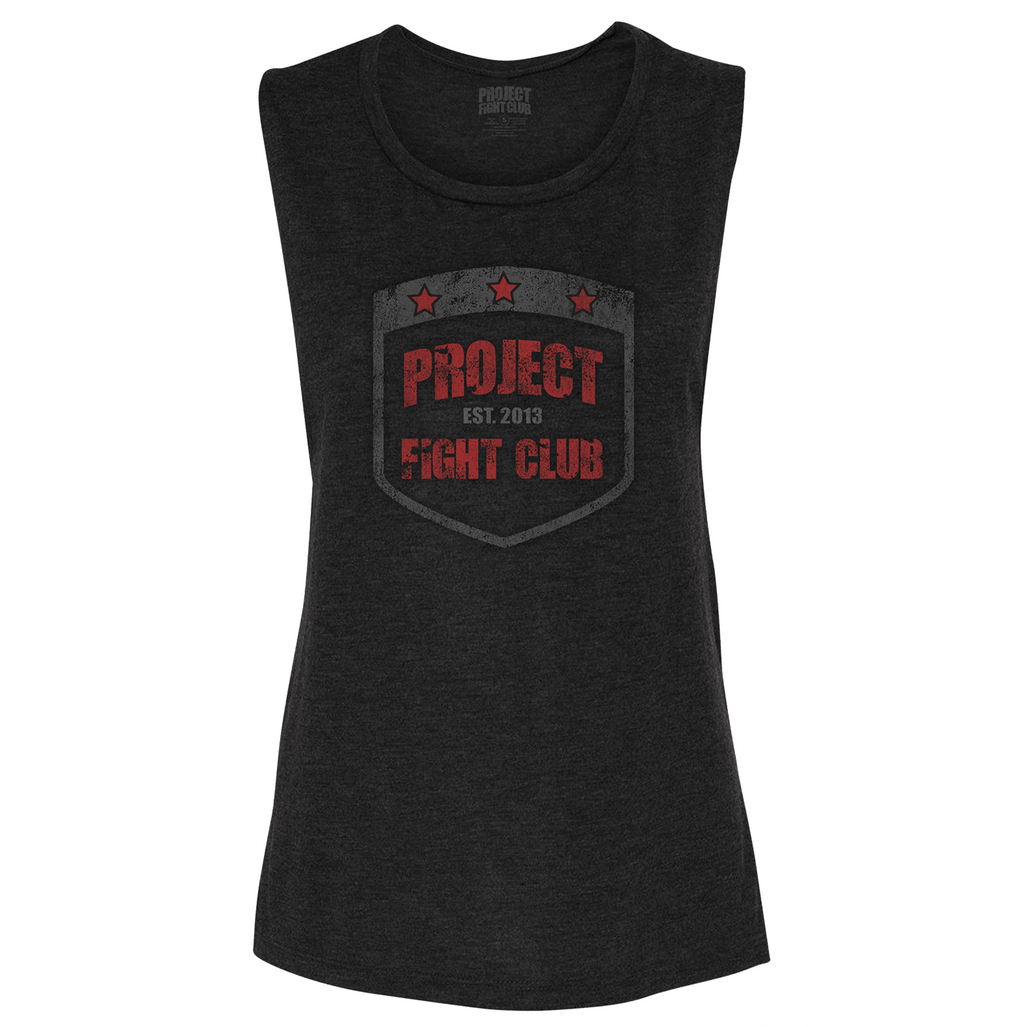 WOMENS BLACK MUSCLE TANK 2 - HONOR FIREFIGHTERS & EMTs