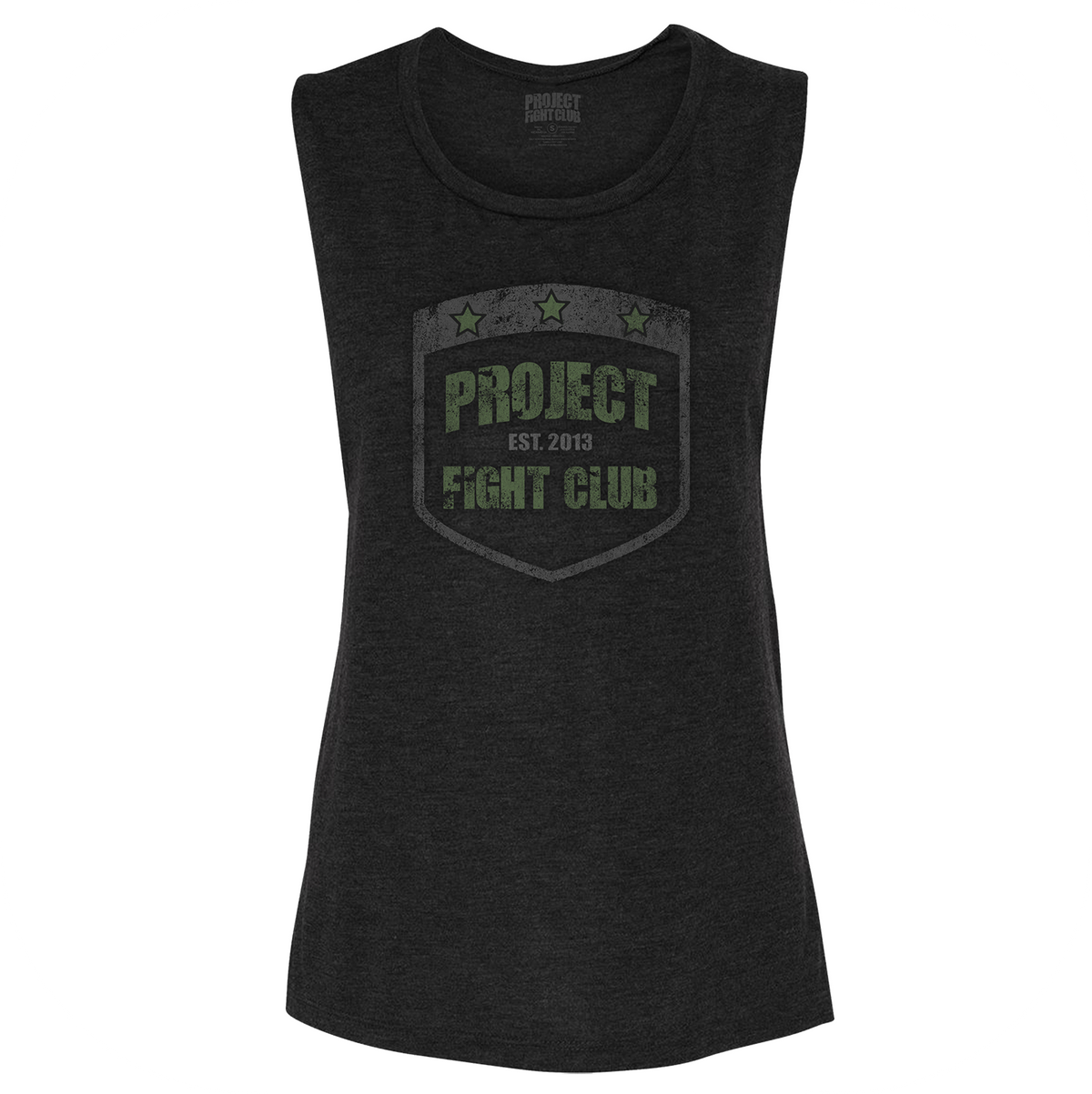 WOMENS BLACK MUSCLE TANK 2 - HONOR SOLDIERS & VETERANS