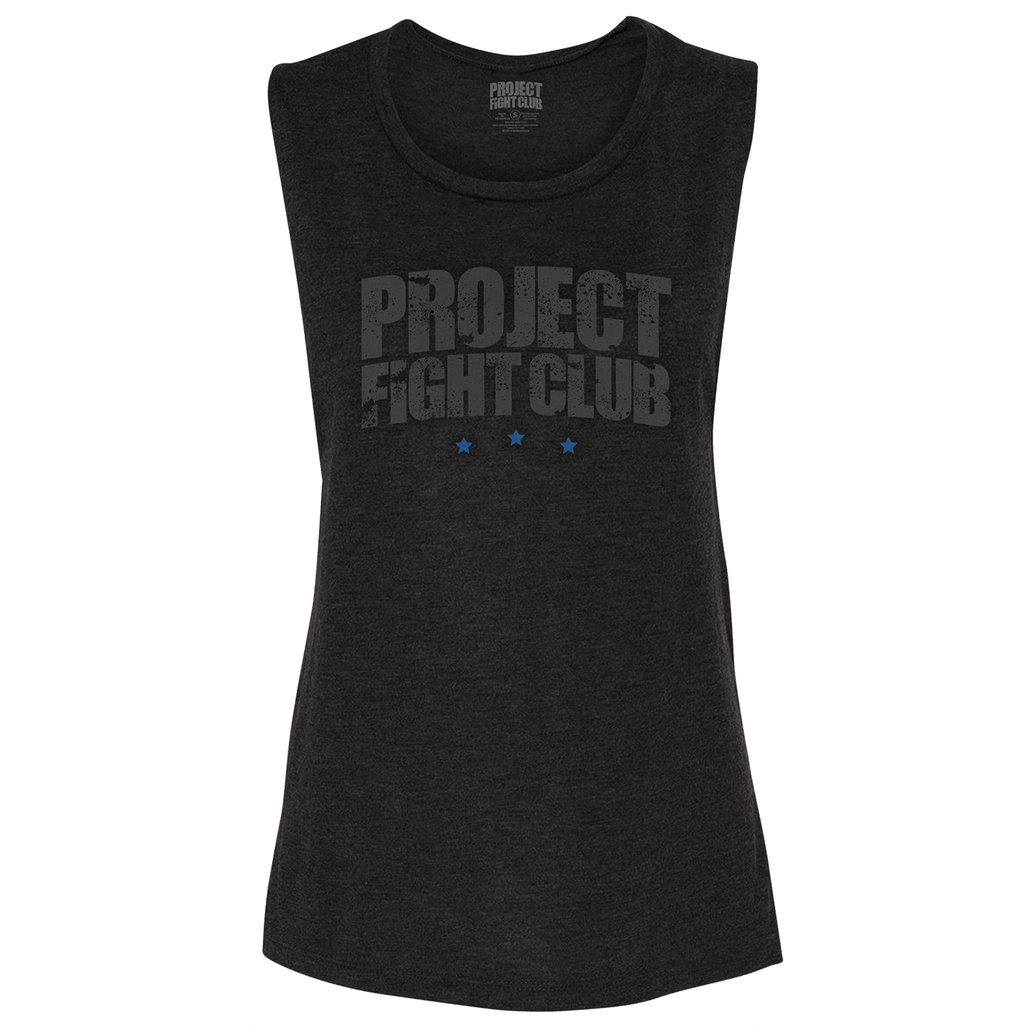 WOMENS BLACK MUSCLE TANK #2 - SUPPORT POLICE