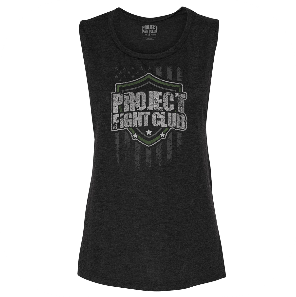 WOMENS BLACK MUSCLE TANK - HONOR SOLDIERS & VETERANS