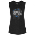WOMENS BLACK MUSCLE TANK - SUPPORT POLICE