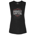 WOMENS BLACK MUSCLE TANK - HONOR FIREFIGHTERS & EMTs
