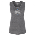 WOMENS DARK GREY MUSCLE TANK 2 - SUPPORT POLICE