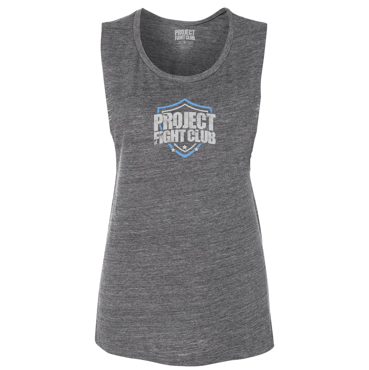 WOMENS DARK GREY MUSCLE TANK 2 - SUPPORT POLICE