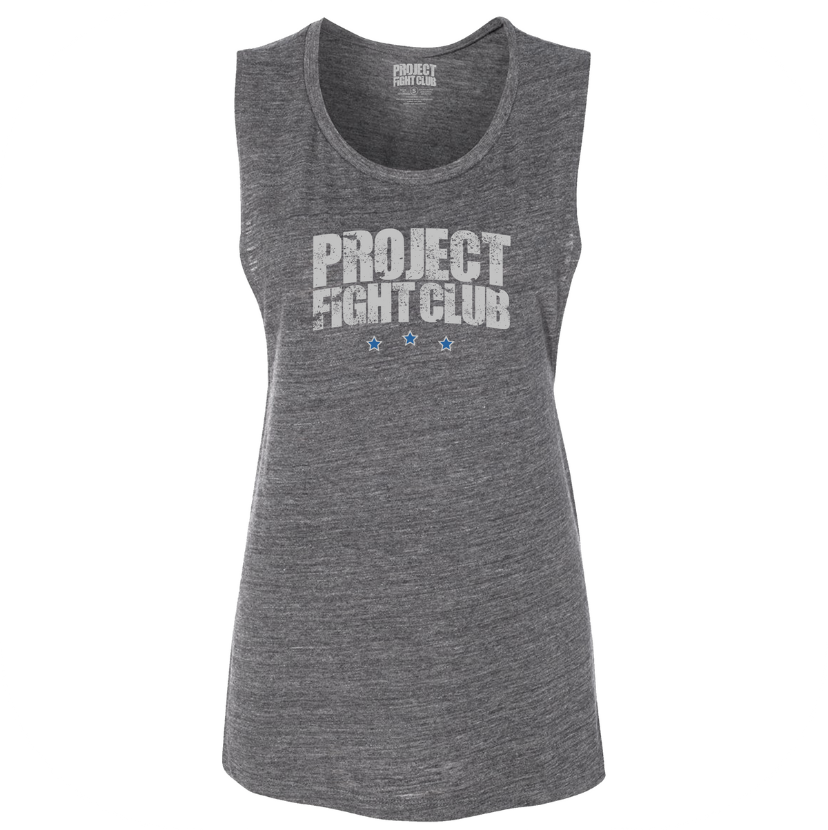 WOMENS DARK GREY MUSCLE TANK 3 - SUPPORT POLICE