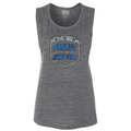 WOMENS DARK GREY MUSCLE TANK - SUPPORT POLICE