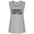 WOMENS GREY MUSCLE TANK 2 - HONOR FIREFIGHTERS & EMTs