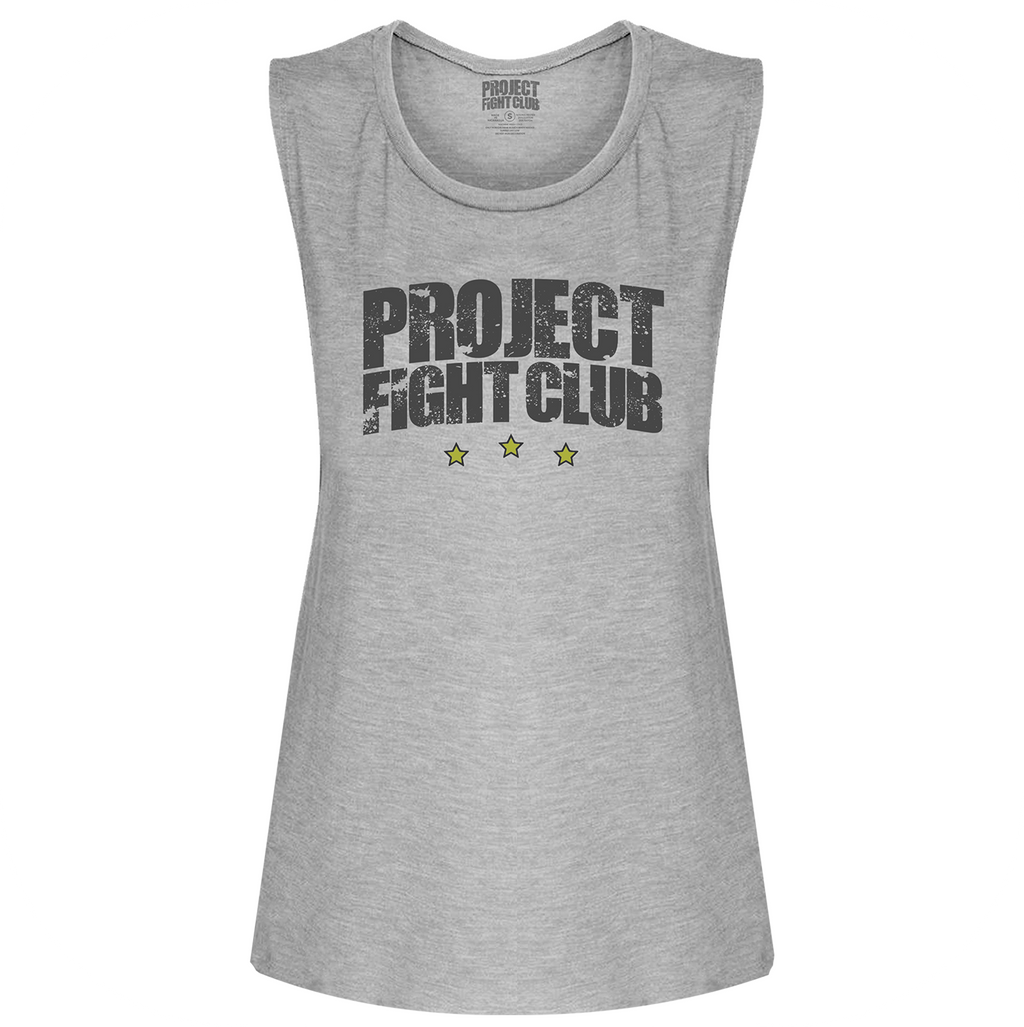 WOMENS HEATHER GREY MUSCLE TANK #2 - SPREAD CHRISTIANITY