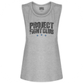 WOMENS HEATHER GREY MUSCLE TANK #2 - SUPPORT POLICE