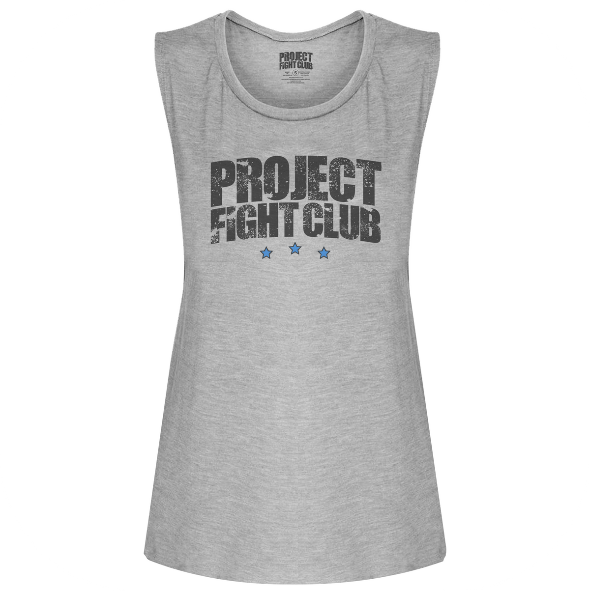 WOMENS HEATHER GREY MUSCLE TANK #2 - SUPPORT POLICE
