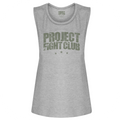 WOMENS GREY MUSCLE TANK 2 - HONOR SOLDIERS & VETERANS