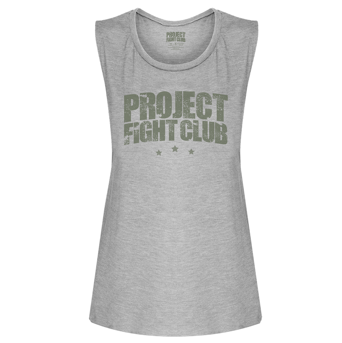 WOMENS GREY MUSCLE TANK 2 - HONOR SOLDIERS & VETERANS