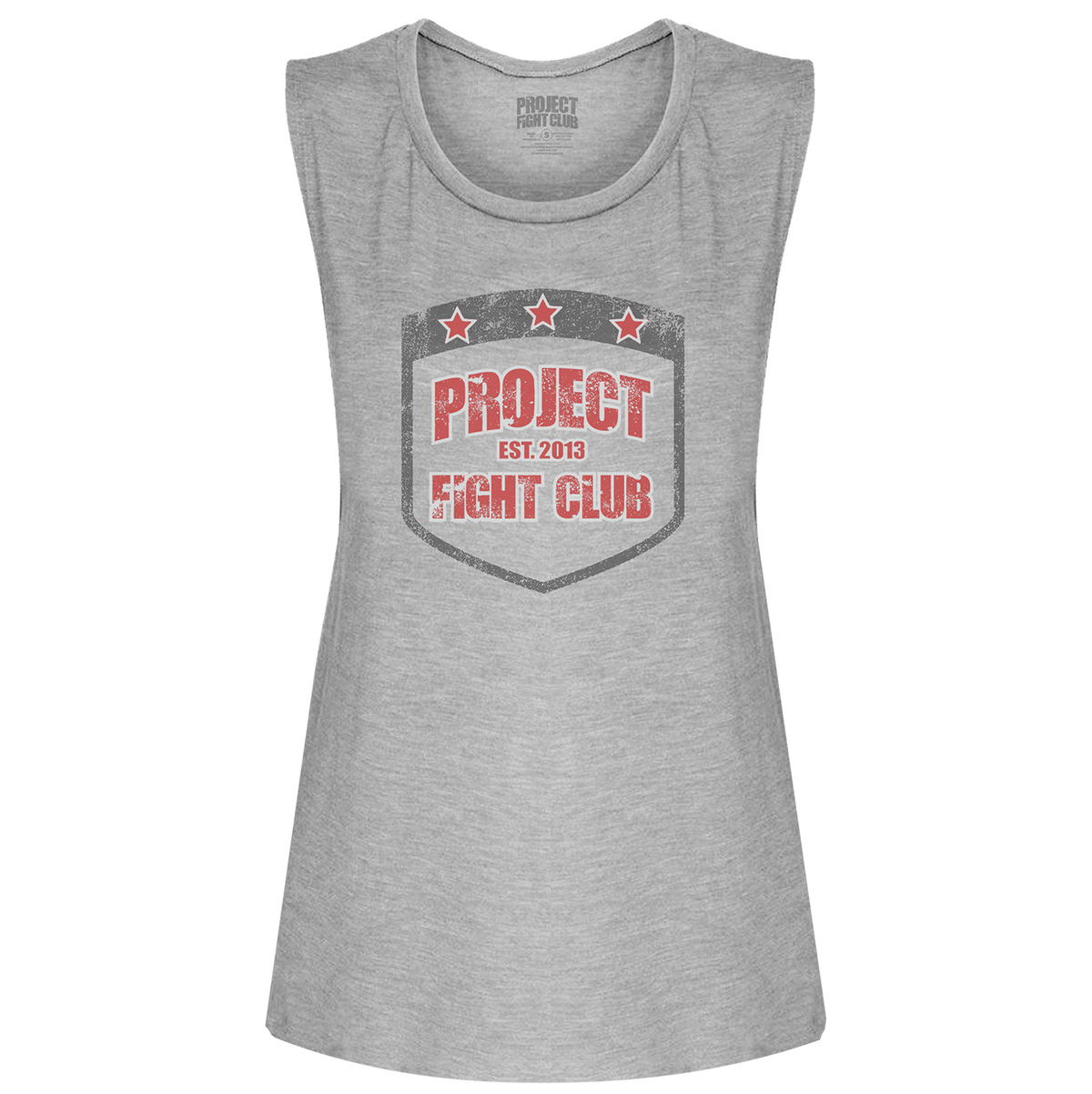 WOMENS GREY MUSCLE TANK - HONOR FIREFIGHTERS & EMTs