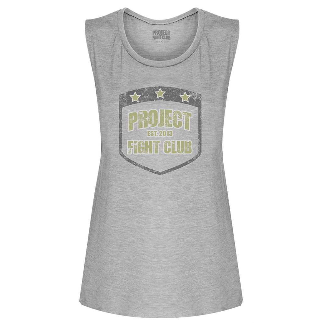 WOMENS HEATHER GREY MUSCLE TANK - SPREAD CHRISTIANITY