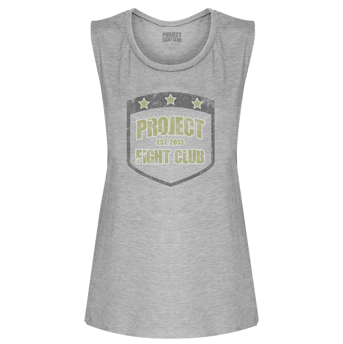 WOMENS HEATHER GREY MUSCLE TANK - SPREAD CHRISTIANITY