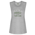 WOMENS GREY MUSCLE TANK - HONOR SOLDIERS & VETERANS