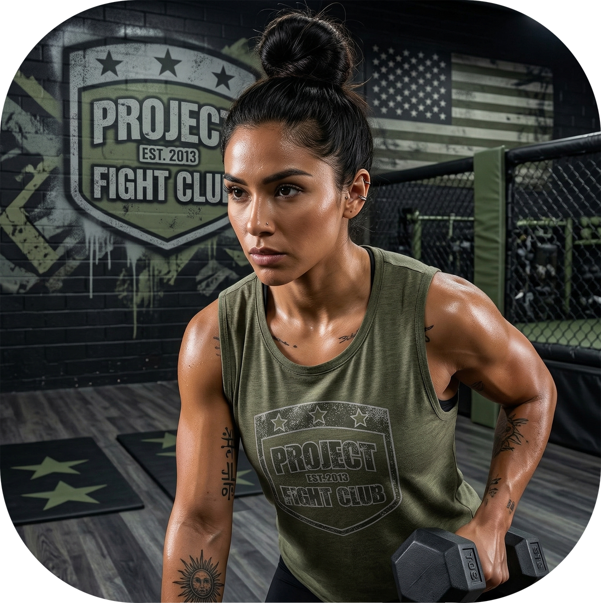 WOMENS ARMY MUSCLE TANK - HONOR SOLDIERS & VETERANS