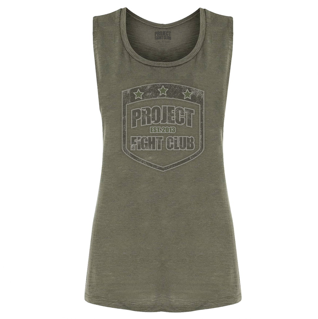 WOMENS ARMY MUSCLE TANK - HONOR SOLDIERS & VETERANS