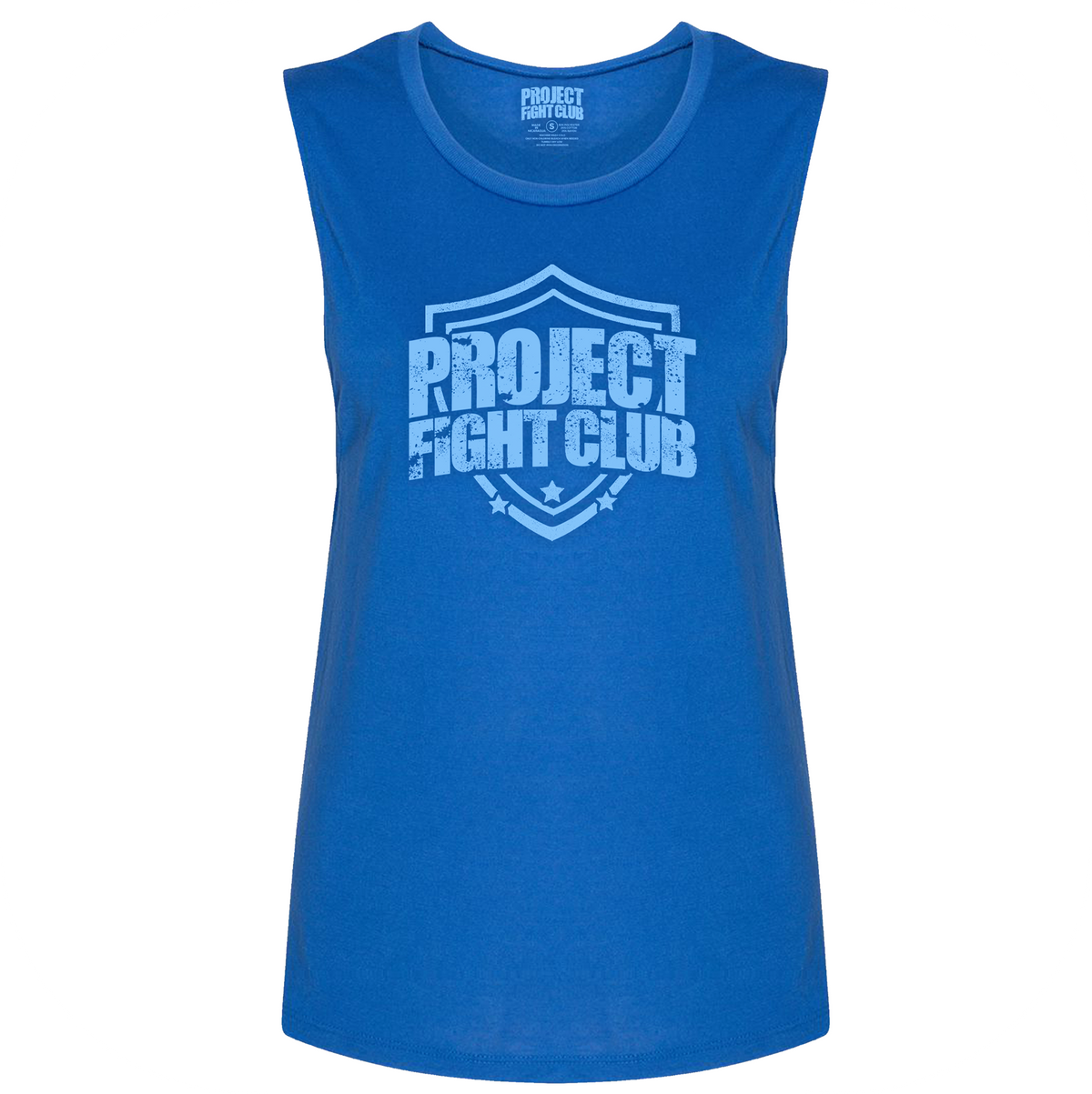 WOMENS BLUE MUSCLE TANK - SUPPORT POLICE