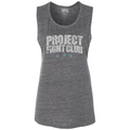 WOMENS DARK GREY MUSCLE TANK - FIGHT ADDICTION
