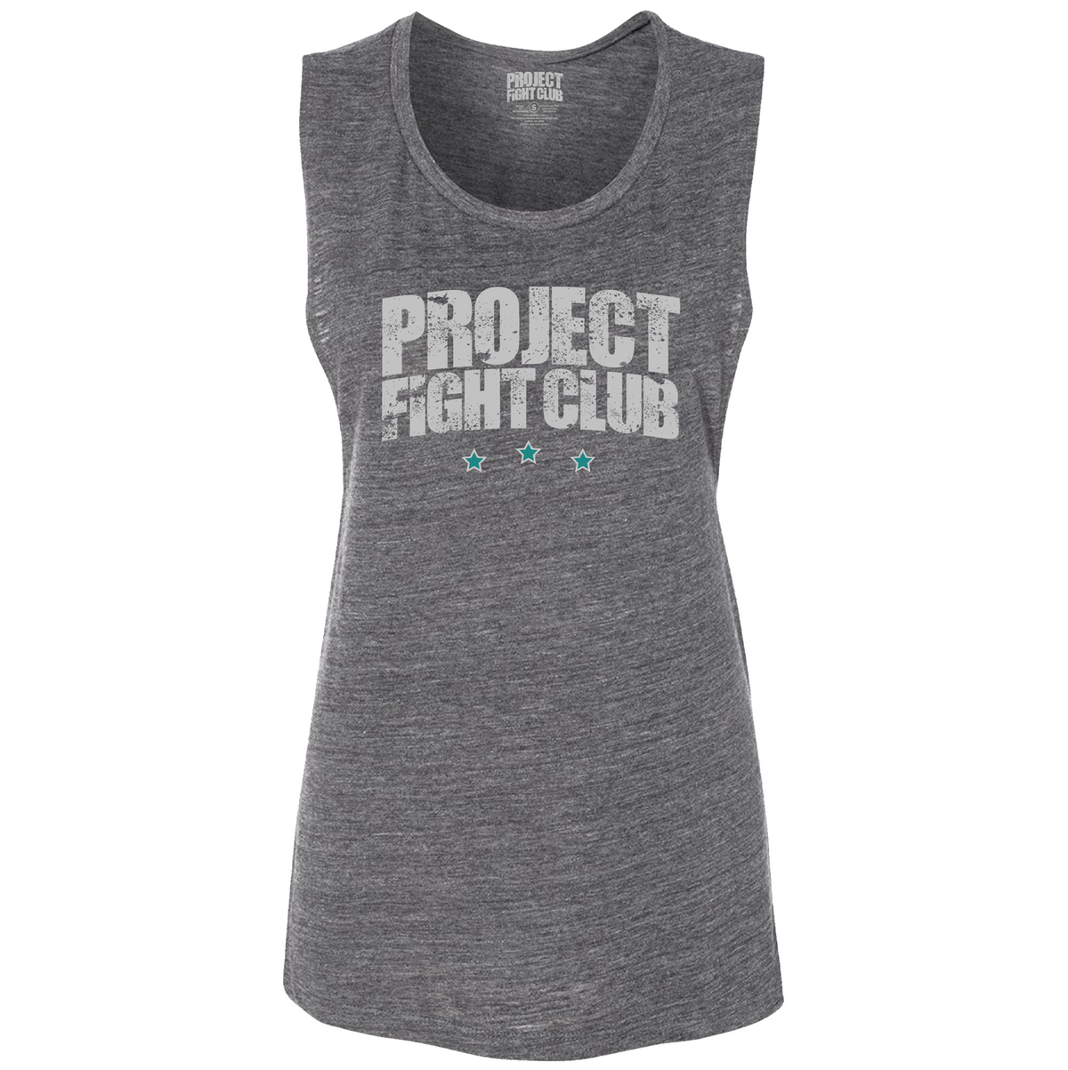 WOMENS DARK GREY MUSCLE TANK - FIGHT ADDICTION