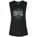 WOMENS BLACK MUSCLE TANK - FIGHT ADDICTION
