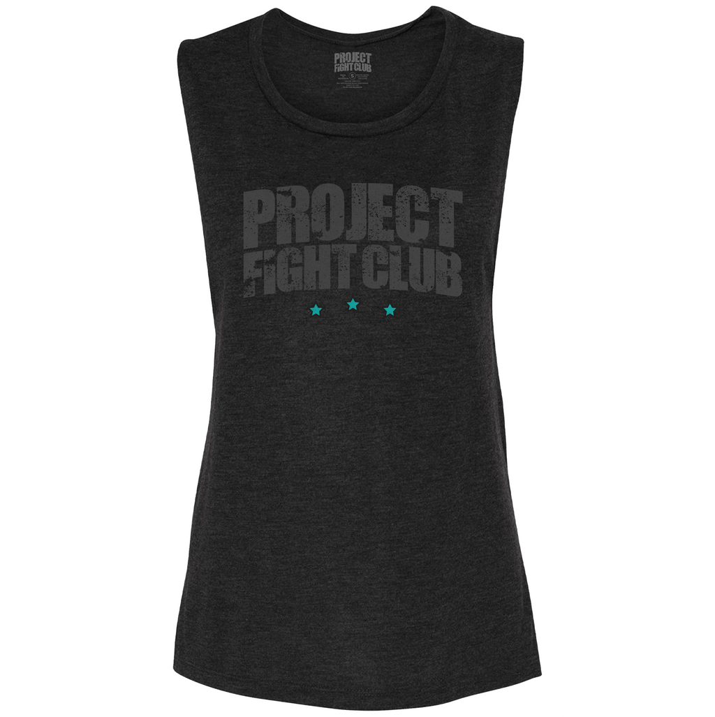 WOMENS BLACK MUSCLE TANK #2 - FIGHT ADDICTION