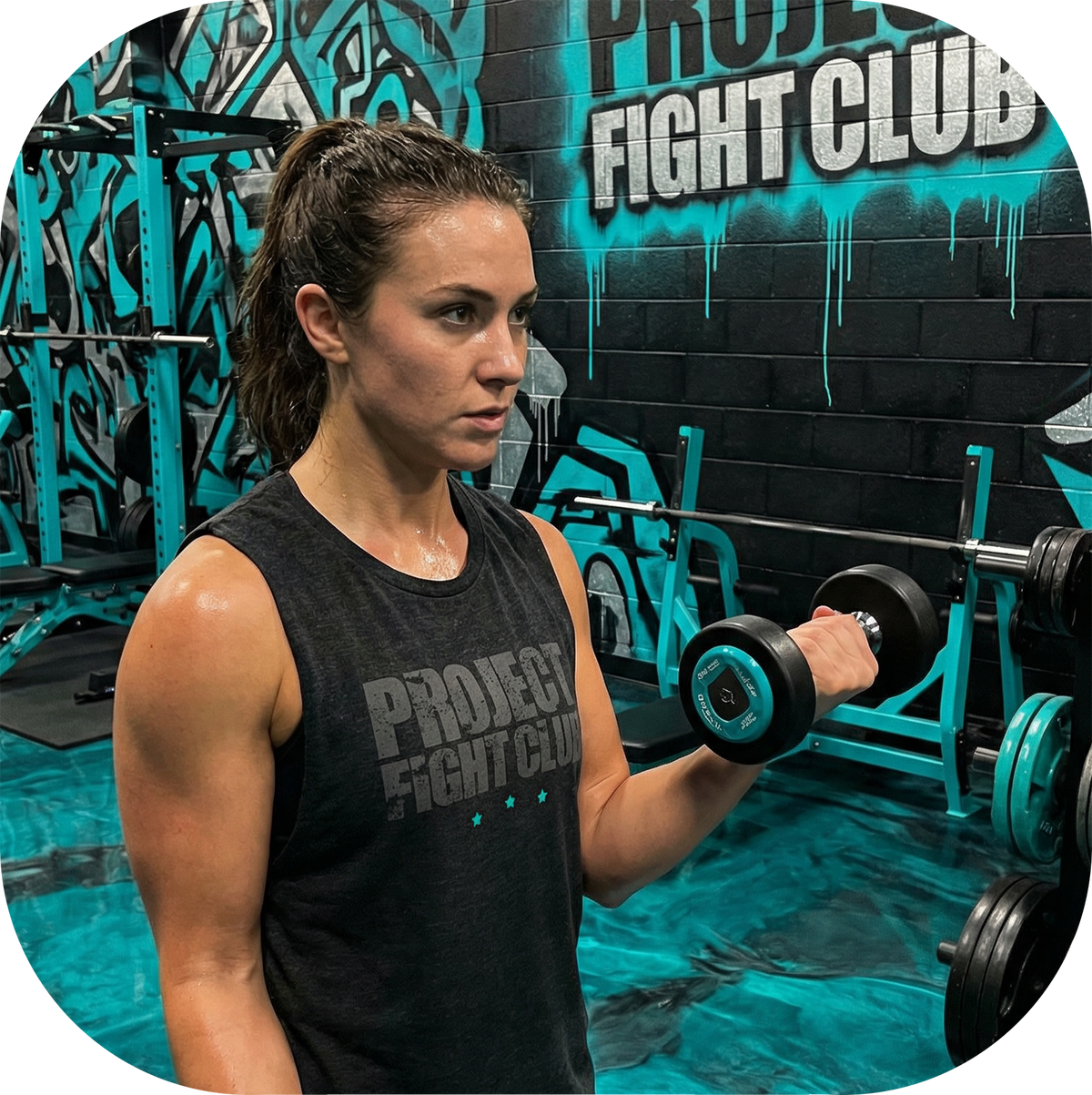 WOMENS BLACK MUSCLE TANK #2 - FIGHT ADDICTION