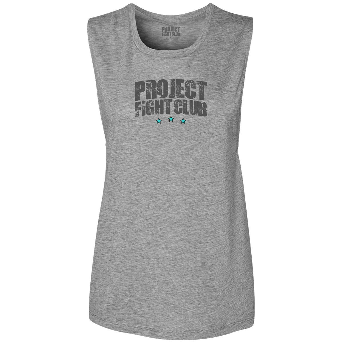 WOMENS HEATHER GREY MUSCLE TANK - FIGHT ADDICTION