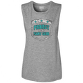 WOMENS HEATHER GREY MUSCLE TANK #2 - FIGHT ADDICTION
