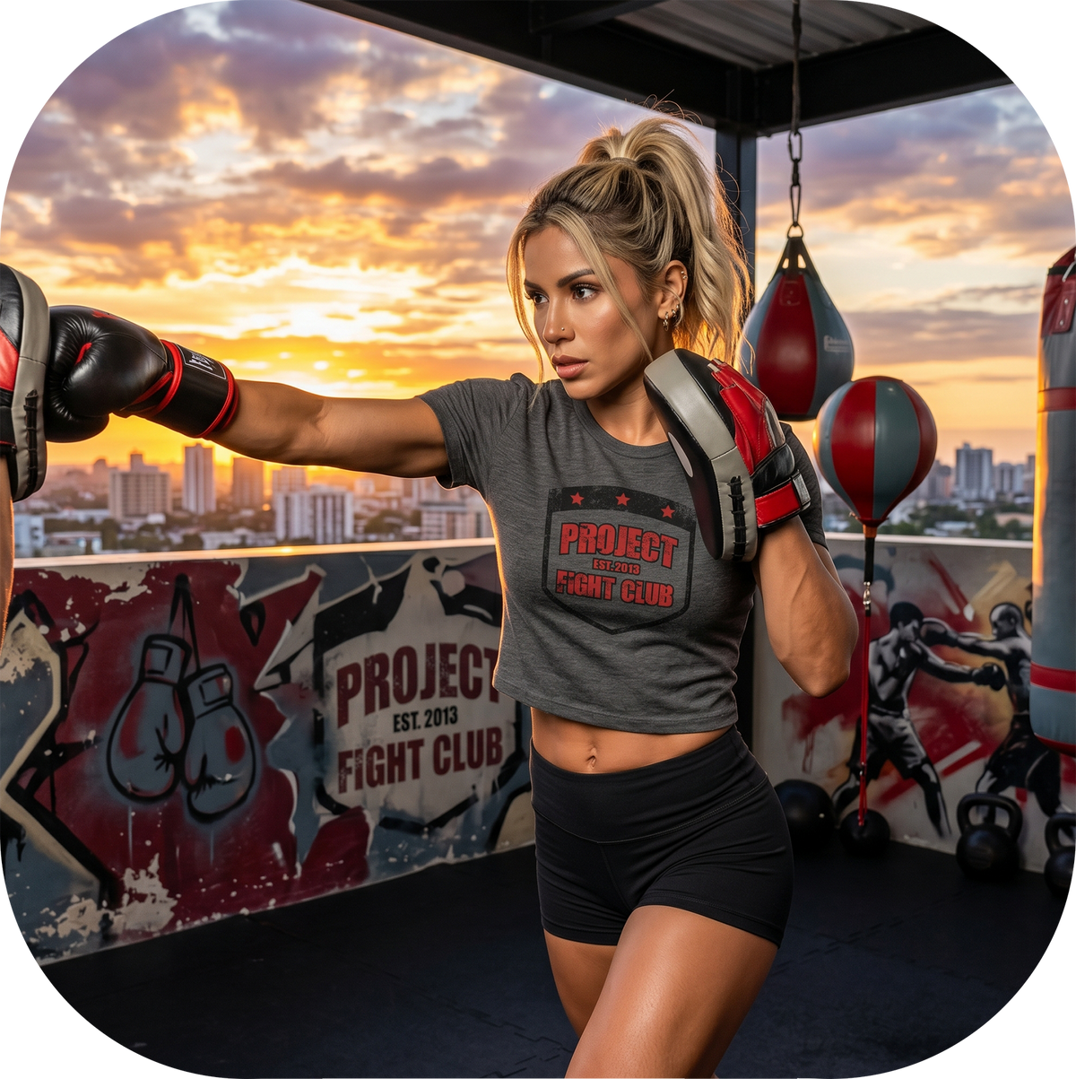 WOMENS DARK GREY CROP TEE 2 - HONOR FIREFIGHTERS & EMTs