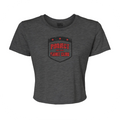 WOMENS DARK GREY CROP TEE 2 - HONOR FIREFIGHTERS & EMTs