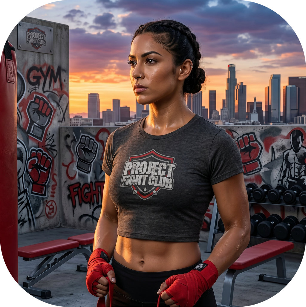 WOMENS DARK GREY CROP TEE - HONOR FIREFIGHTERS & EMTs