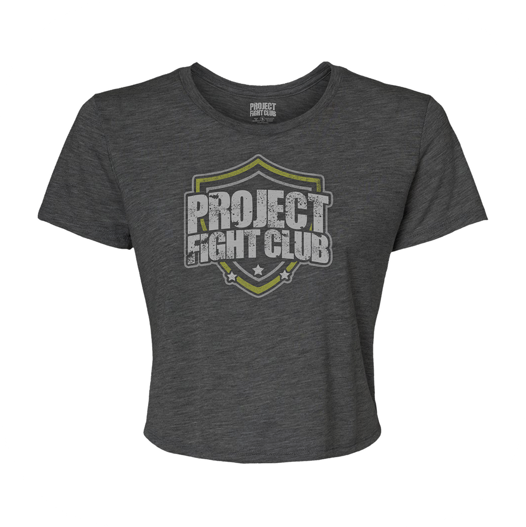 WOMENS DARK GREY CROPPED TEE - SPREAD CHRISTIANITY