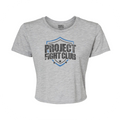WOMENS HEATHER GREY CROPPED TEE #2 - SUPPORT POLICE