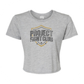 WOMENS GREY CROPPED TEE #2 - PROTECT ANIMALS & WILDLIFE