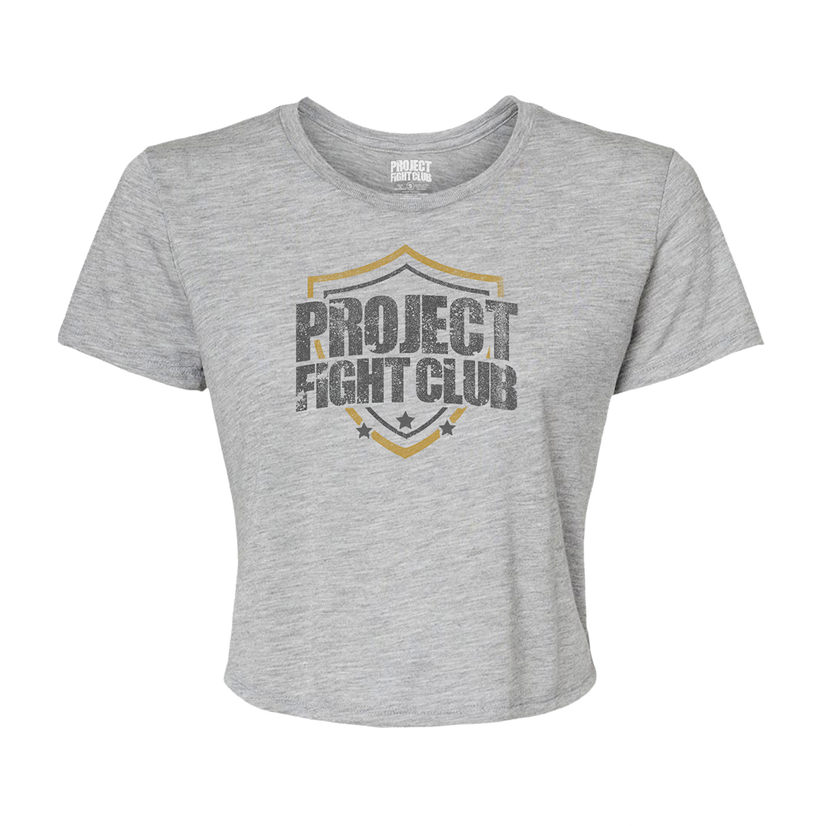 WOMENS GREY CROPPED TEE #2 - PROTECT ANIMALS & WILDLIFE