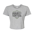 WOMENS GREY CROPPED TEE 2 - HONOR SOLDIERS & VETERANS
