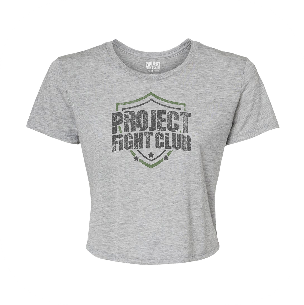 WOMENS GREY CROPPED TEE 2 - HONOR SOLDIERS & VETERANS