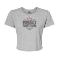 WOMENS GREY CROPPED TEE 3 - HONOR FIREFIGHTERS & EMTs