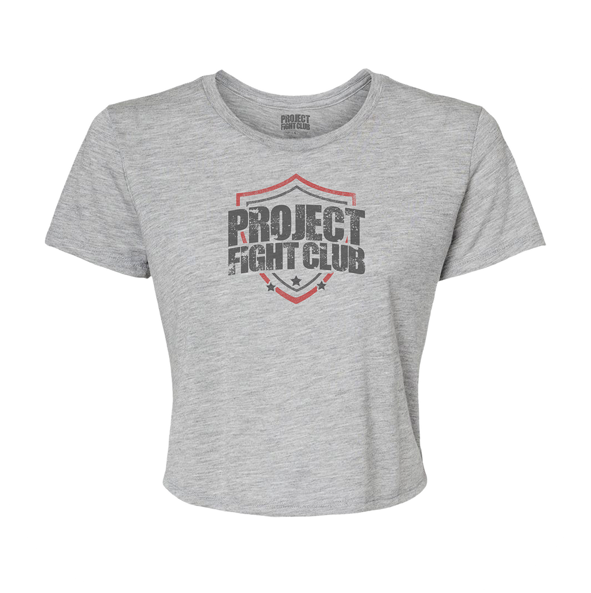 WOMENS GREY CROPPED TEE 3 - HONOR FIREFIGHTERS & EMTs