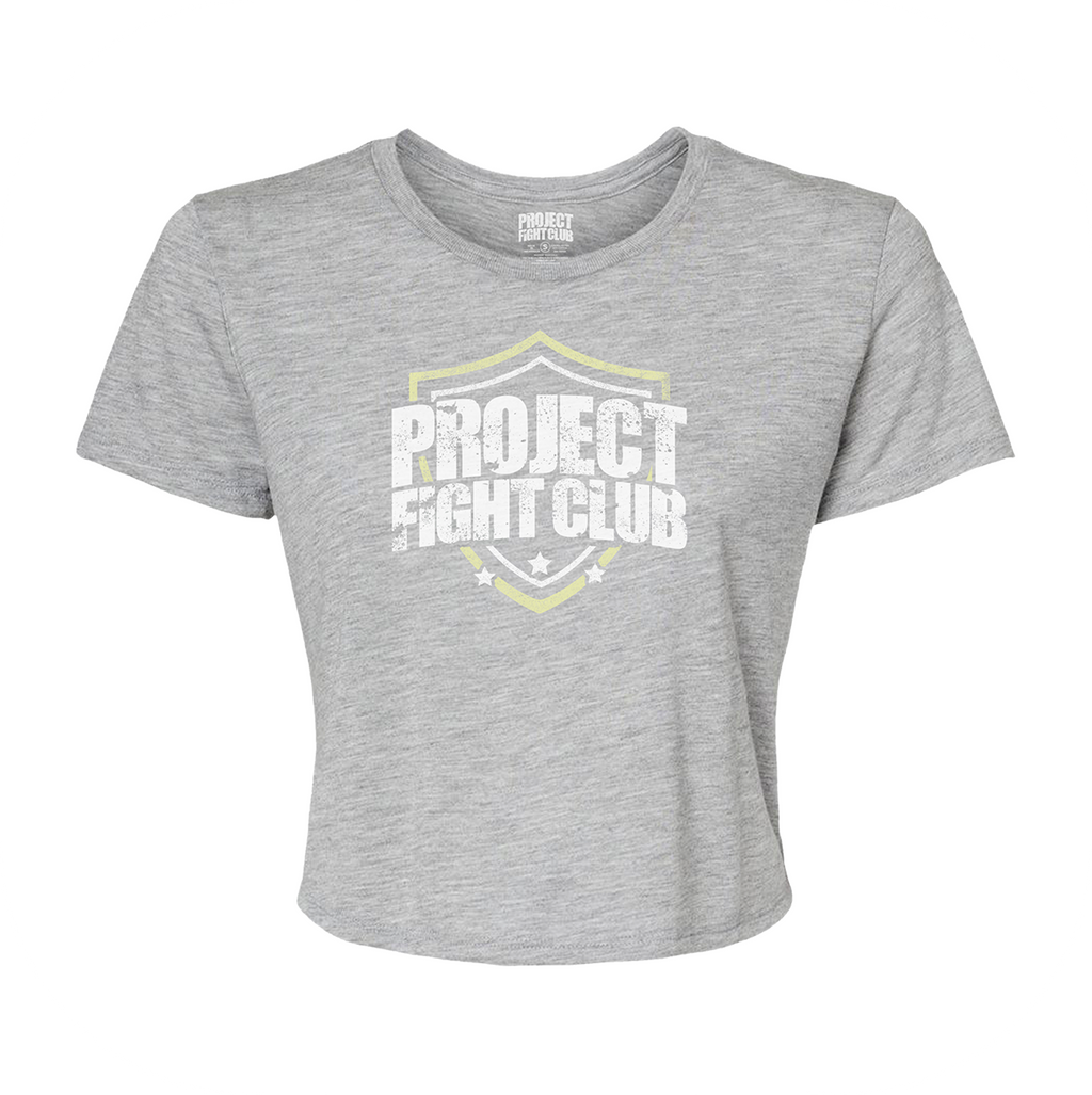 WOMENS GREY CROPPED TEE #2 - SPREAD CHRISTIANITY