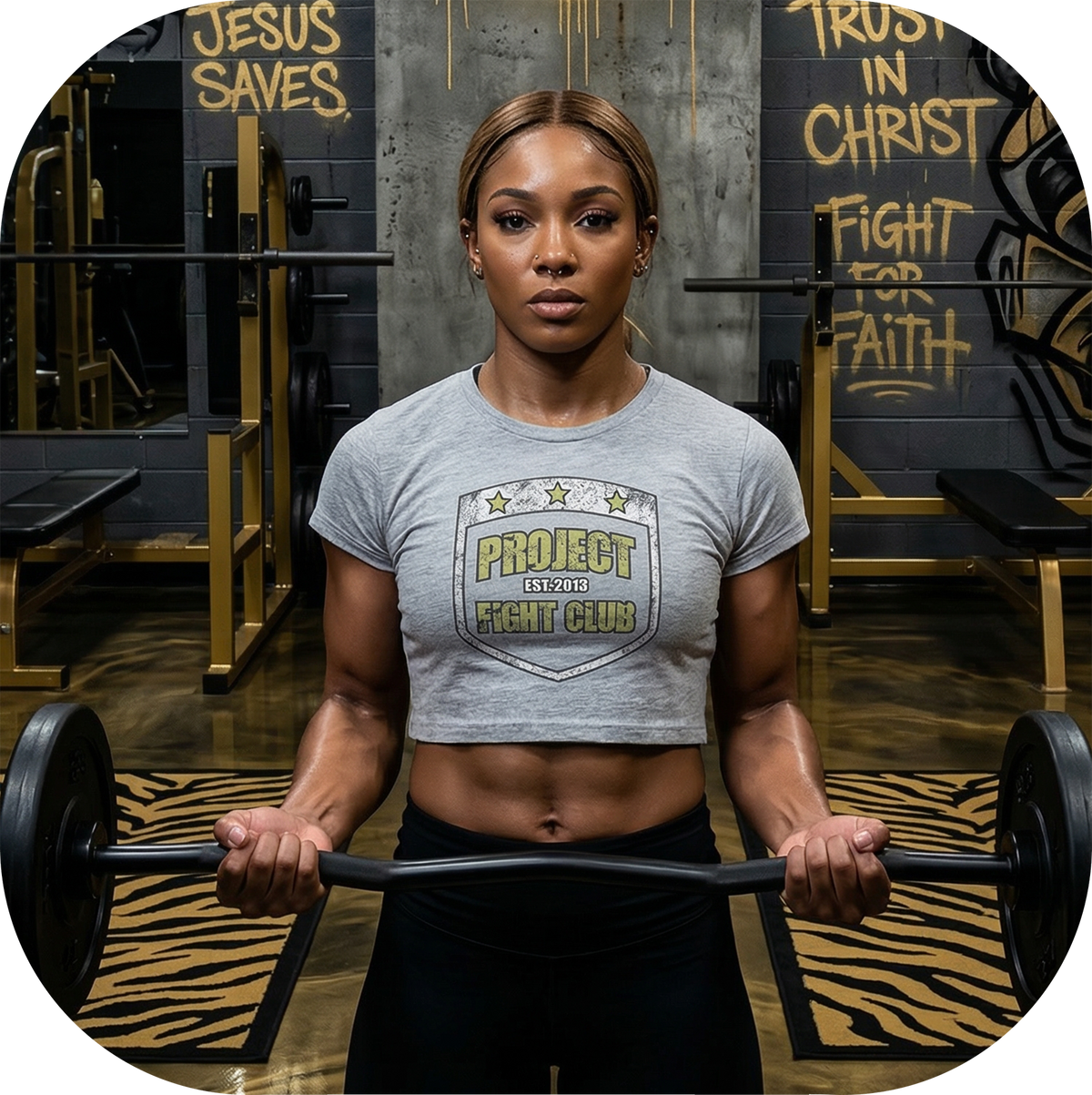 WOMENS GREY CROPPED TEE - SPREAD CHRISTIANITY